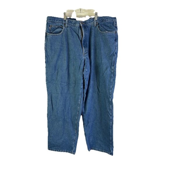 Vintage 90s L.L. Bean Double L Relaxed Fit Fleece Lined Jeans - Picture 1 of 8